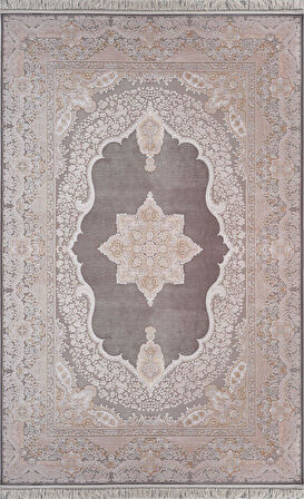 Artemis Halı Palace 05197D Bej Kemik Klasik Retro İpek Halı