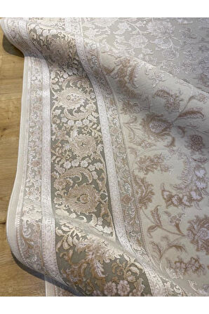 Artemis Halı Palace 05201E Krem Vizon Klasik Retro İpek Halı