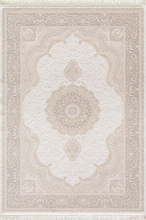 Artemis Halı Palace 05202C Krem Vizon Klasik Retro İpek Halı