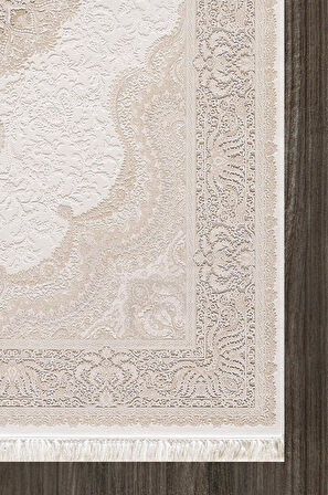 Artemis Halı Palace 05202C Krem Vizon Klasik Retro İpek Halı