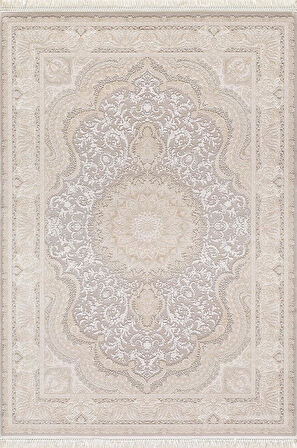 Artemis Halı Palace 05202D Krem Vizon Klasik Retro İpek Halı