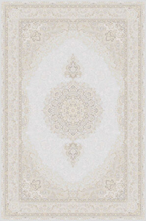 Artemis Halı Palace 08022A Krem Vizon Klasik Retro İpek Halı