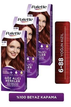 Palette Göz Alıcı Renkler 6-88 Yoğun Kızıl x 3 Adet Kızıl