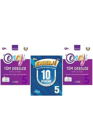 PALME 5.SINIF TÜM DERSLER SORU KİTABI - ENERJİ 10 DENEME -TÜM DERSLER KONU KİTABI