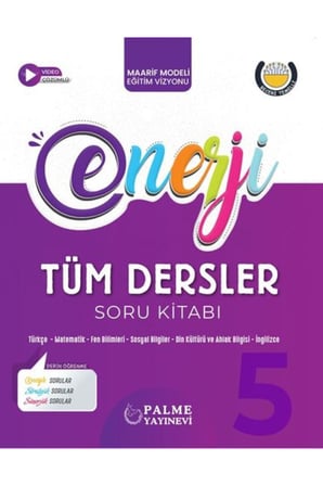 PALME 5.SINIF TÜM DERSLER SORU KİTABI - ENERJİ 10 DENEME -TÜM DERSLER KONU KİTABI