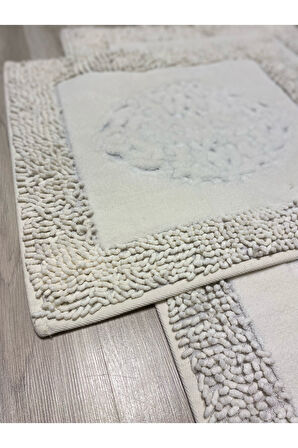 Pamukkent Yumuşacık, Süper Emici 2'li 100% Pamuk Ultra Lüks Banyo Paspası Seti