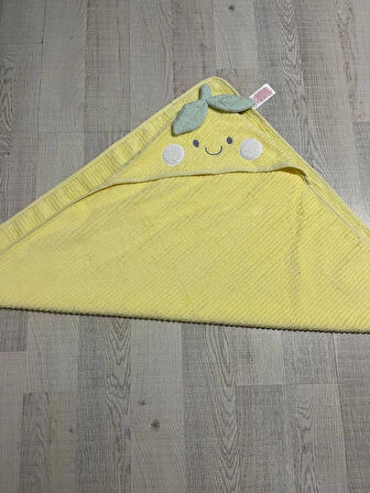 PAMUK BEBEK ÇİLEK DESENLİ ÇOCUK/BEBEK BANYO VE PLAJ HAVLUSU