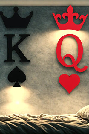 Dekoratif Özel Tasarım Kral Kraliçe Figür Yatak Odası Oturma Odası Salon 14 X 12 Cm