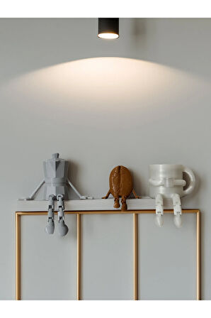 Kahve Köşesi Sevimli Biblo Seti 3lü, Kahve Çekirdeği, Kahve Kupası, Moka Pot, Coffee Set 10cm