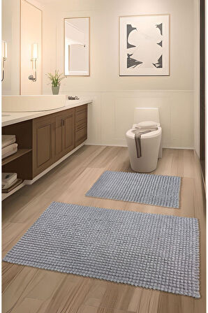 Pamukkale Yumuşacık, Süper Emici 2'li %100 Pamuk Ultra Lüks Banyo Paspası Seti