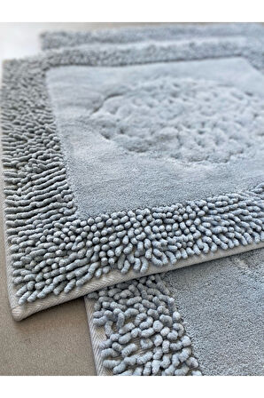 Pamukkent Yumuşacık, Süper Emici 2'li 100% Pamuk Ultra Lüks Banyo Paspası Seti