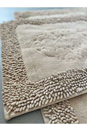 Pamukkent Yumuşacık, Süper Emici 2'li 100% Pamuk Ultra Lüks Banyo Paspası Seti