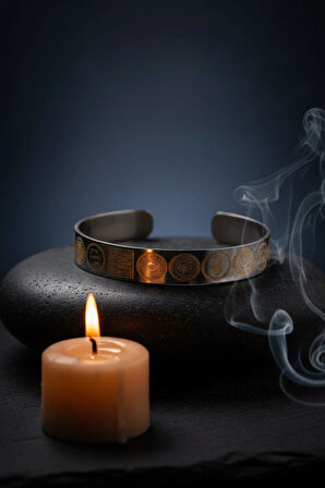 Titanyum Kaplama Gümüş Renk Dualı Çelik Bileklik Paslanmaz Kararmaz Unisex