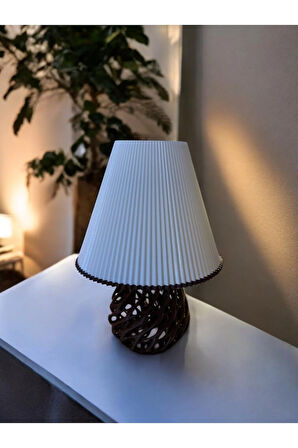 Twıster Model Özel Tasarım Abajur ve Masa Lambası Siyah