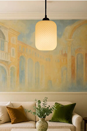 Dekoratif Avize Spiral Serisi Ev Ofis Veranda Mutfak Çap 20 Cm