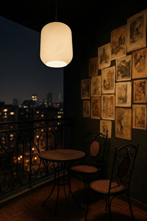 Dekoratif Avize Spiral Serisi Ev Ofis Veranda Mutfak Çap 20 Cm