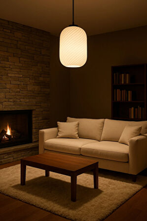 Dekoratif Avize Spiral Serisi Ev Ofis Veranda Mutfak Çap 20 Cm