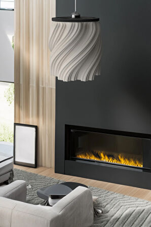 Modern Sarkıt  Tekli Avize Krema Serisi ( 23x27 cm )Salon Mutfak Oturma Odası Cafe Bar