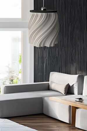 Modern Sarkıt  Tekli Avize Krema Serisi ( 23x27 cm )Salon Mutfak Oturma Odası Cafe Bar