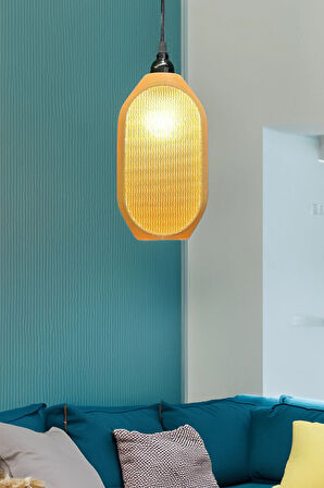 Modern Sarkıt Tekli Kovan Avize Serisi ( 23x27 cm ) Salon Mutfak Oturma Odası Cafe Bar