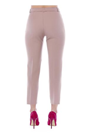 Kuşaklı Somon Bilek Kadın Pantolon