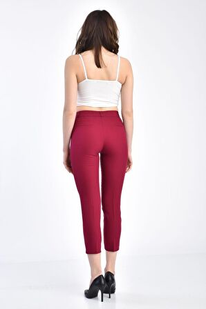 Atlas Bilek Bordo Kadın Pantolon