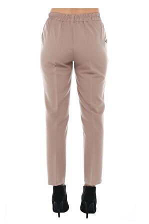 Belden Lastikli Vizon Bilek Kadın Pantolon