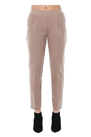 Belden Lastikli Vizon Bilek Kadın Pantolon