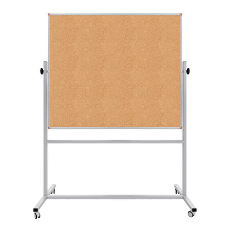 120X200 CM ÇİFT TARAFLI 360° DÖNERLİ TEKERLEKLİ MOBİL MANTAR PANO-PAN178