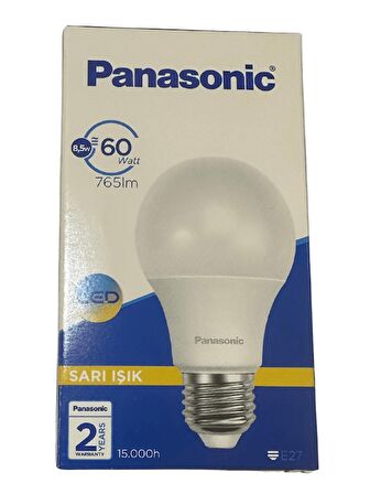 Panasonic 8.5W (60W) 2700K (Sarı Işık) E27 Duylu Led Ampul (4 Adet)