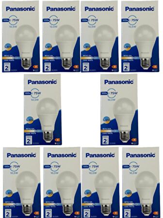 Panasonic 10,5W (75W) 6500K (Beyaz Işık) E27 Duylu Led Ampul (10 Adet)