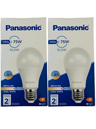 Panasonic 10,5W (75W) 6500K (Beyaz Işık) E27 Duylu Led Ampul (2 Adet)