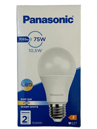 Panasonic 10,5W (75W) 2700K (Sarı Işık) E27 Duylu Led Ampul (10 Adet)