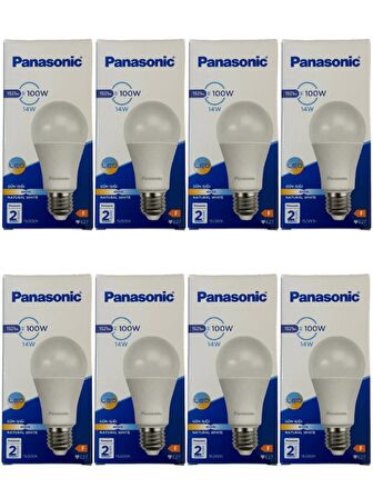 Panasonic 14W (100W) 4000K (Günışığı) E27 Duylu Led Ampul (8 Adet)