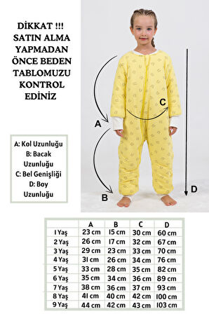 Kız Erkek Çocuk Kalın Elyaf Dolgulu Premium Kalite 2.5 Tog Desenli Uyku Tulumu