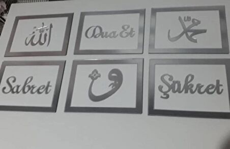 Pleksi GÜMÜŞ DUA PANOLARI