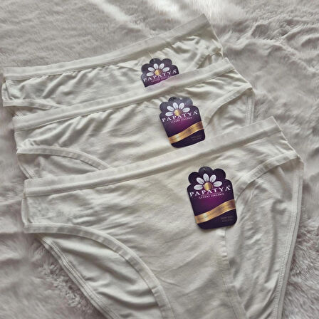 Kadın 3’lü Paket Modal Slip Külot – Yumuşak, Nefes Alabilen Ve Rahat Tasarım ( Papatya )