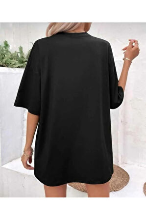 MALKOÇBEY PAPATYA BASKILI OVERSİZE UNİSEX BASİC T-ŞHİRT