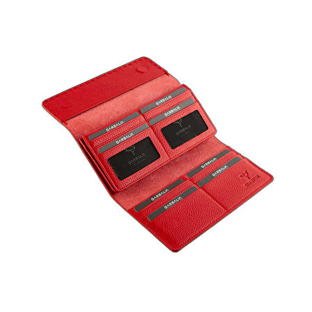 Garbalia Paris Hakiki Deri Saraç Dikişli Telefon Bölmeli Kadın Portföy Cüzdanı