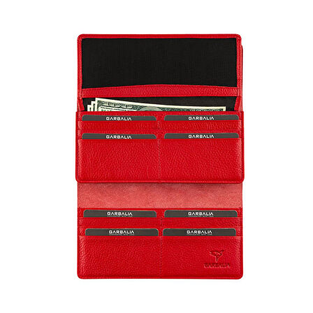 Garbalia Paris Hakiki Deri Saraç Dikişli Telefon Bölmeli Kadın Portföy Cüzdanı