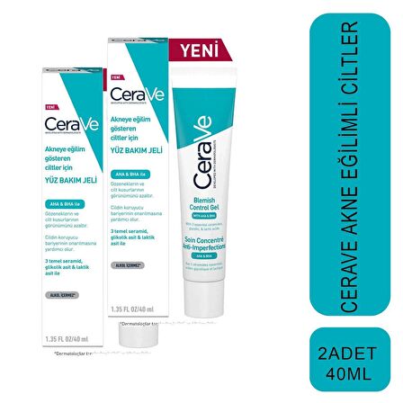 Cerave Akneye Eğilimli Ciltler İçin Yüz Bakım Jeli 40 ml 2 Adet