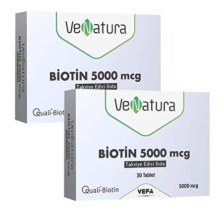 Venatura Biotin 5000 mcg 30 Tablet 2 Adet