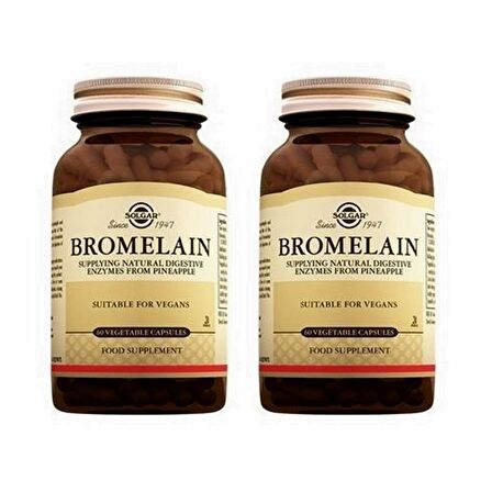 Solgar Bromelain 150 mg 60 Kapsül 2 Adet