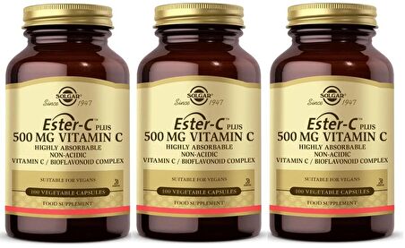 Solgar Ester-C 500 mg 100 Kapsül 3 Adet