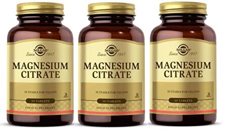 Solgar Magnesium Citrate 200 mg 60 Tablet 3 Adet