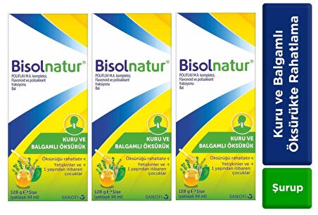 Bisolnatur Bitkisel Şurubu 128 gr 3 Adet