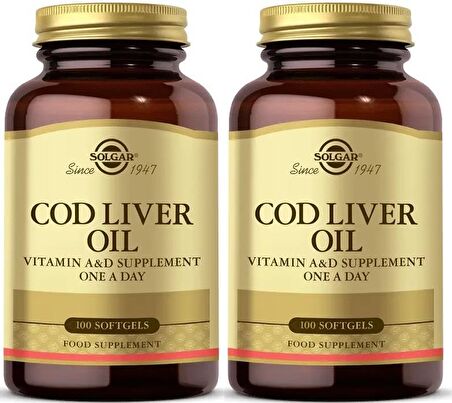 Solgar Cod Liver Oil 100 Kapsül 2 Adet