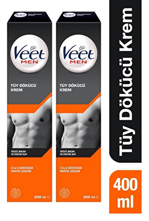 Veet Men Tüy Dökücü Krem 200 ml 2 Adet