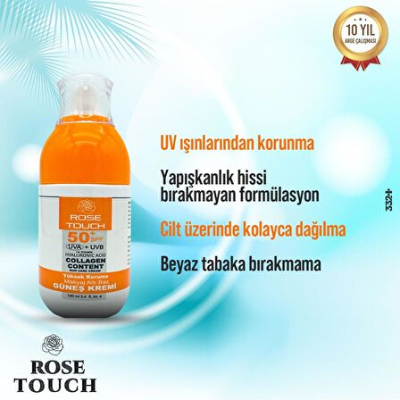 ROSE TOUCH GÜNEŞ KREMİ 100 ML 3 Adet