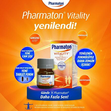 Pharmaton Vitality 30 Tablet 3 Adet